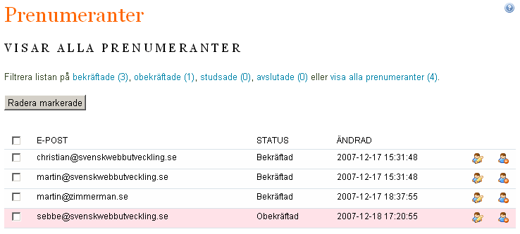 Prenumeranter