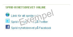 Sprid nyhetsbrevet online Sprid nyhetsbrevet online