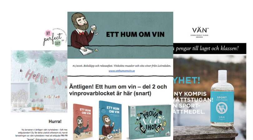 snygga nyhetsbrev från våra kunder