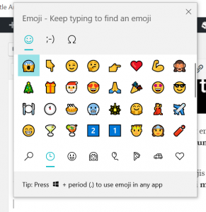 emojis menu